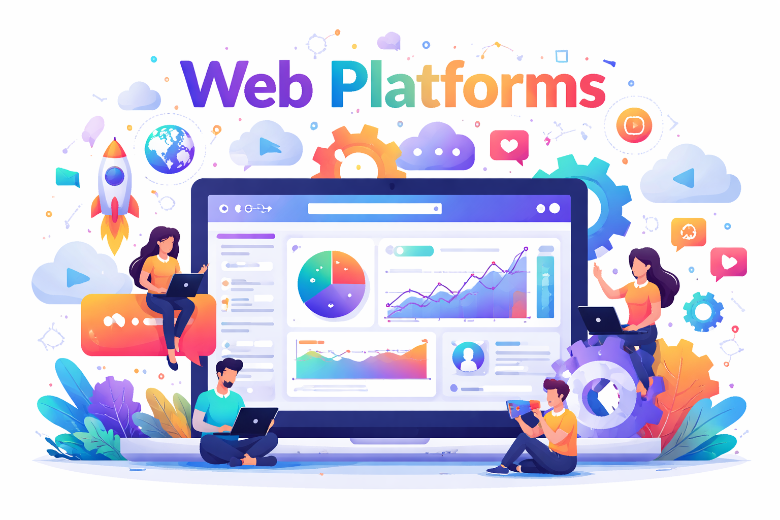 Web platforms illustration